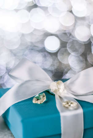 gift for her on valentine's day - holiday styled presents conceptの写真素材