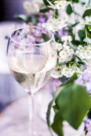 french white wine - winery, fine dining and celebration styled conceptの写真素材