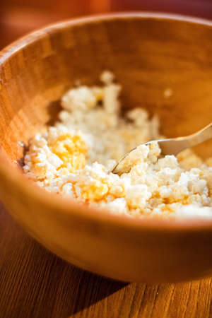 Flour, eggs and cottage cheese, rustic cookbook recipe - weekend cooking, food blog and homemade...