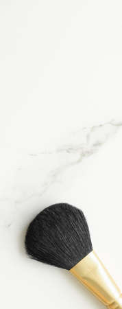 Make-up and cosmetics on marble, flatlay - modern feminine lifestyle, vlog background and styled stock concept. Beauty inspiration in a fashion blogの写真素材