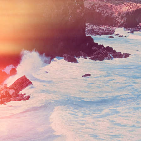 Coastal art print, holiday destination and travel concept - Dreamy ocean coast in summer
