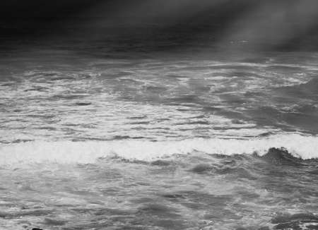 Coastal art print, monochrome and seascape concept - Atlantic ocean coast scenery, fine artの写真素材