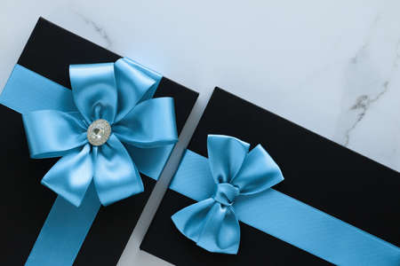 Romantic celebration, lifestyle and birthday present concept - Luxury holiday gifts on marbleの写真素材