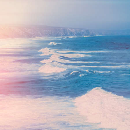 Coastal art print, holiday destination and travel concept - Dreamy ocean coast in summerの写真素材