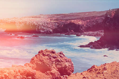 Coastal art print, holiday destination and travel concept - Dreamy ocean coast in summerの写真素材