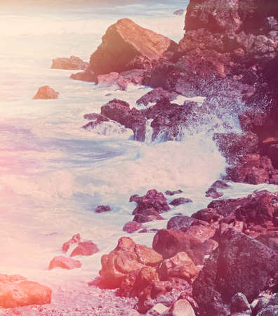Coastal art print, holiday destination and travel concept - Dreamy ocean coast in summer