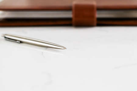 Workspace, meeting and corporate lifestyle concept - Business office desk, work productivityの写真素材