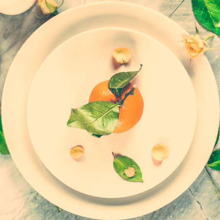 Wedding party, event decoration and inspiration concept - Creative artsy table decor ideaの写真素材