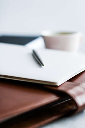 Workspace, meeting and corporate lifestyle concept - Business office desk, work productivityの写真素材