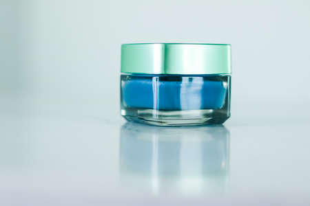 Facial treatment, anti aging skincare and spa concept - Beauty face cream mask, luxury moisturizing cosmetic productの写真素材