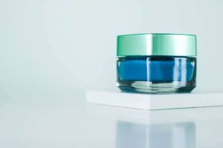Facial treatment, anti aging skincare and spa concept - Beauty face cream mask, luxury moisturizing cosmetic productの写真素材