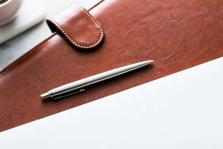 Workspace, meeting and corporate lifestyle concept - Business office desk, work productivityの写真素材