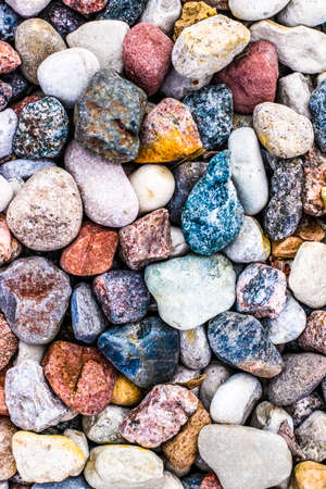 Landscape architecture, interior design and nature elements concept - Stone pebbles background texture, landscape architectureの写真素材