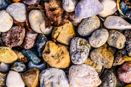 Landscape architecture, interior design and nature elements concept - Stone pebbles background texture, landscape architectureの写真素材
