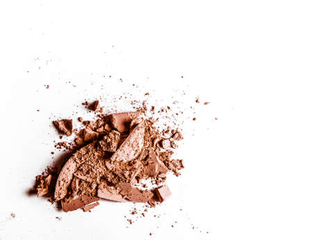 Beauty texture, cosmetic product and art of make-up concept - Crushed eyeshadows isolated on white backgroundの写真素材