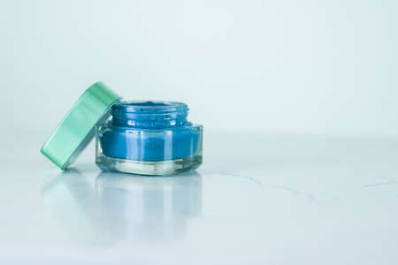 Facial treatment, anti aging skincare and spa concept - Beauty face cream mask, luxury moisturizing cosmetic productの写真素材