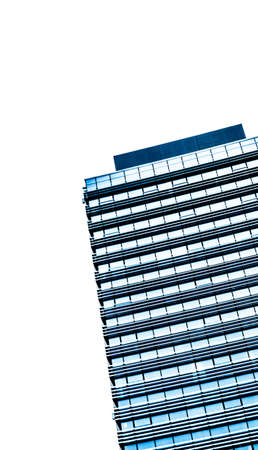 Business, city lifestyle and futuristic design concept - Contemporary office building in financial...