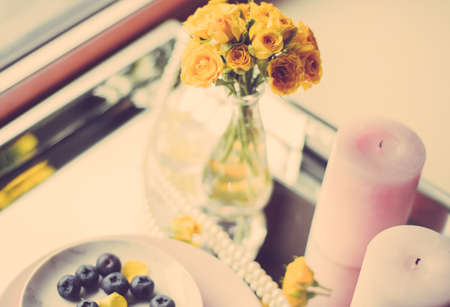 House decoration, retro feminine and spring holiday concept - Vintage home decor, interior design detailsの写真素材