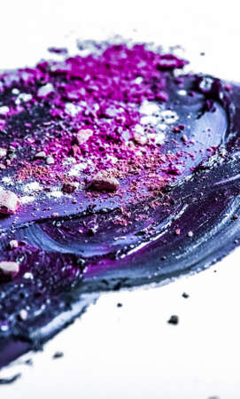 Beauty texture, cosmetic product and art of make-up concept - Artistic lipstick smudge and crushed...