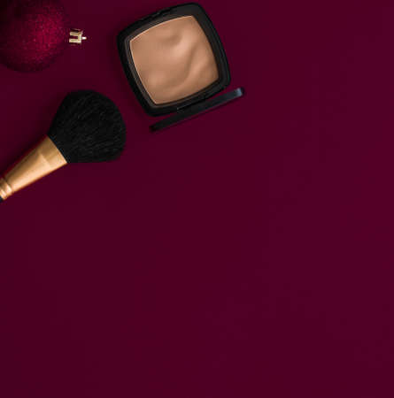 Cosmetic branding, fashion blog cover and girly glamour concept - Make-up and cosmetics product set...