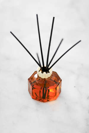 Air freshener, reed diffuser and aromatherapy concept - Home fragrance bottle, european luxury house...