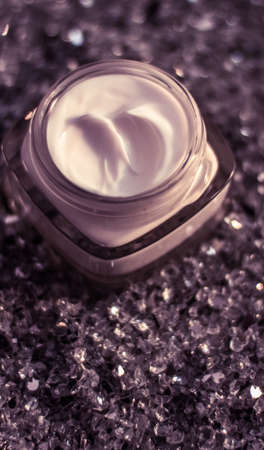 Cosmetic branding, sunscreen spf and facial care concept - Luxury face cream for healthy skin on...