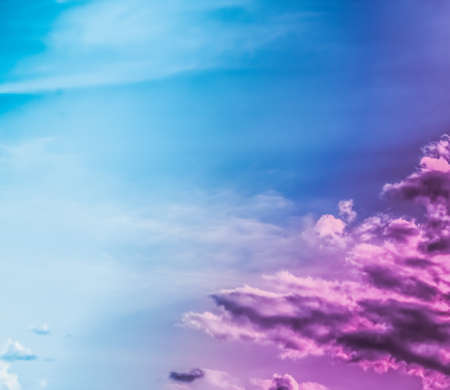 Magical dream, nature backdrop and spiritual holiday concept - Dreamy surreal sky as abstract art, fantasy pastel colours background for modern designの写真素材