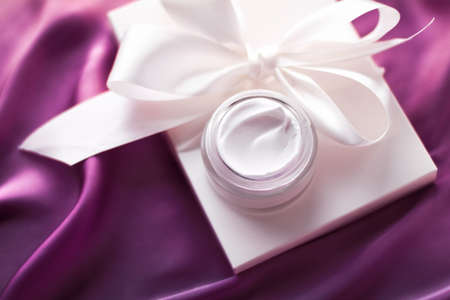 Organic cosmetics, luxe present and natural cosmetology concept - Beauty face cream skin...
