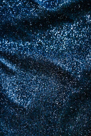 Luxe glowing texture, night club branding and New Years party concept - Blue holiday sparkling glitter abstract background, luxury shiny fabric material for glamour design and festive invitationの写真素材