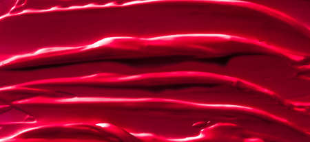 Glamour, branding and makeup art concept - Red cosmetic texture background, make-up and skincare cosmetics product, cream, lipstick, moisturizer macro as luxury beauty brand, holiday flatlay designの写真素材