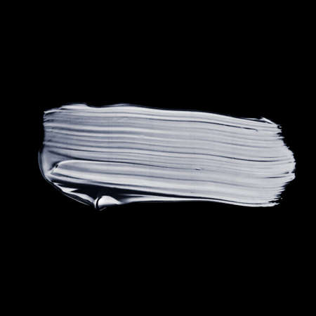 Beauty smear, cosmetics product and abstract liquid concept - Silver paint brush stroke texture...