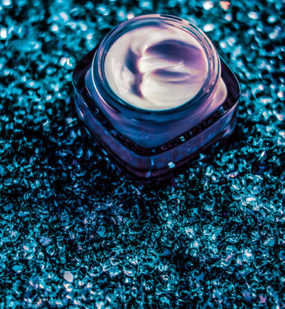 Cosmetic branding, sunscreen spf and facial care concept - Luxury face cream for healthy skin on...