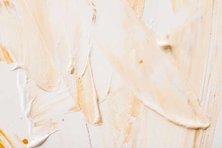 Art, branding and glamour concept - Artistic abstract texture background, golden acrylic paint brush...