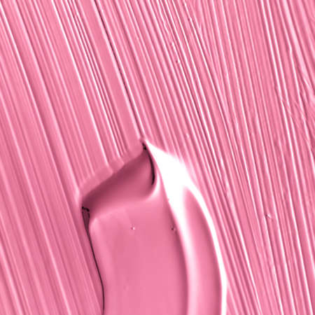 Art, branding and makeup concept - Cosmetics abstract texture background, pink acrylic paint brush...