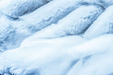 Fashion design, warm winter clothing and vintage material concept - Luxury blue fur coat texture background, artificial fabric detailの写真素材