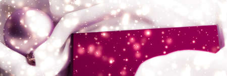 Holidays branding, glamour and decoration concept - Christmas magic holiday background, festive...
