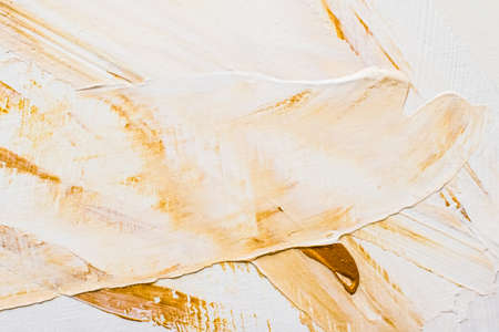 Art, branding and glamour concept - Artistic abstract texture background, golden acrylic paint brush...