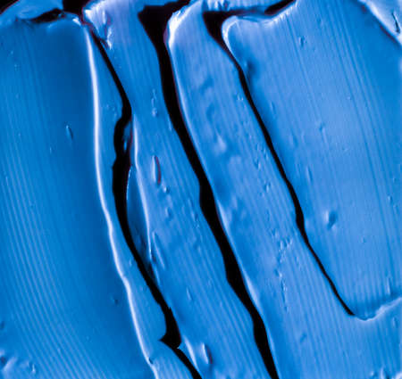 Glamour, branding and makeup art concept - Blue cosmetic texture background, make-up and skincare cosmetics product, cream, lipstick, moisturizer macro as luxury beauty brand, holiday flatlay designの写真素材