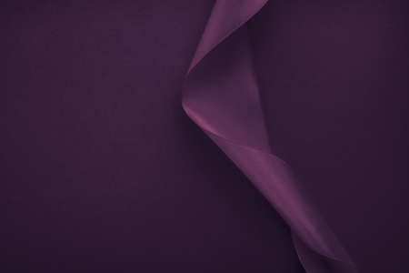 Branding, holidays and luxe brands concept - Abstract curly silk ribbon on purple background, exclusive luxury brand design for holiday sale product promotion and glamour art invitation card backdropの写真素材