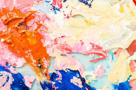 Painted texture, artistic backdrop and modern painting concept - Abstract acrylic paint strokes, art brush flatlay backgroundの写真素材