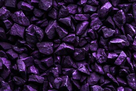 Decor, surface and nature concept - Purple stone pebbles as abstract background texture, landscape architecture backdrop, interior design and textured pattern for luxury brand designの写真素材