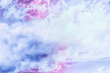 Magical dream, nature backdrop and spiritual holiday concept - Dreamy surreal sky as abstract art, fantasy pastel colours background for modern designの写真素材