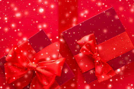 New Years Eve celebration, wrapped luxury boxes and Valentines Day card concept - Winter holiday...