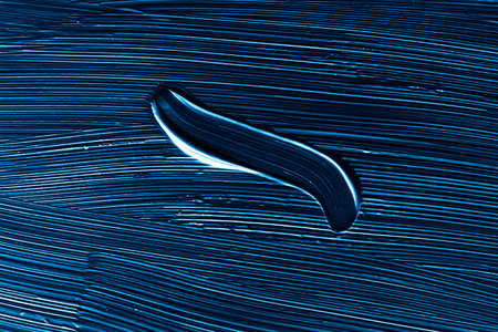 Art, branding and makeup concept - Cosmetics abstract texture background, blue acrylic paint brush stroke, textured cream product as make-up backdrop for luxury beauty brand, holiday banner designの写真素材