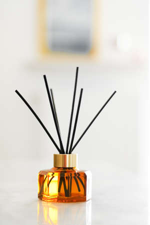 Air freshener, reed diffuser and aromatherapy concept - Home fragrance bottle, european luxury house...