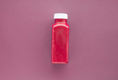 Diet menu, dieting program, and juice catering concept - Detox superfood strawberry smoothie bottle for weight loss cleanse on
purple background, flatlay design for food and nutrition expert blogの写真素材