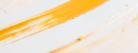 Art, branding and glamour concept - Artistic abstract texture background, golden acrylic paint brush...