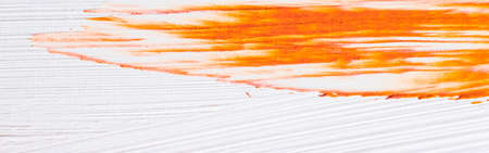 Art, branding and vintage concept - Artistic abstract texture background, orange acrylic paint brush stroke, textured ink oil splash as print backdrop for luxury holiday brand, flatlay banner designの写真素材