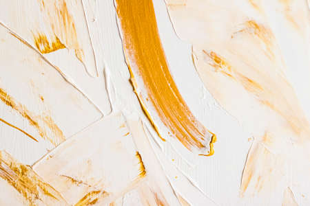Art, branding and glamour concept - Artistic abstract texture background, golden acrylic paint brush stroke, textured ink oil splash as print backdrop for luxury holiday brand, flatlay banner designの写真素材