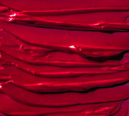 Glamour, branding and makeup art concept - Red cosmetic texture background, make-up and skincare cosmetics product, cream, lipstick, moisturizer macro as luxury beauty brand, holiday flatlay designの写真素材